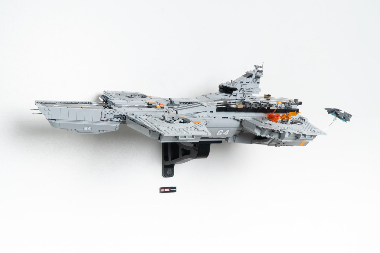 Horizontal Wall Mount Compatible with LEGO Shield Helicarrier-76354