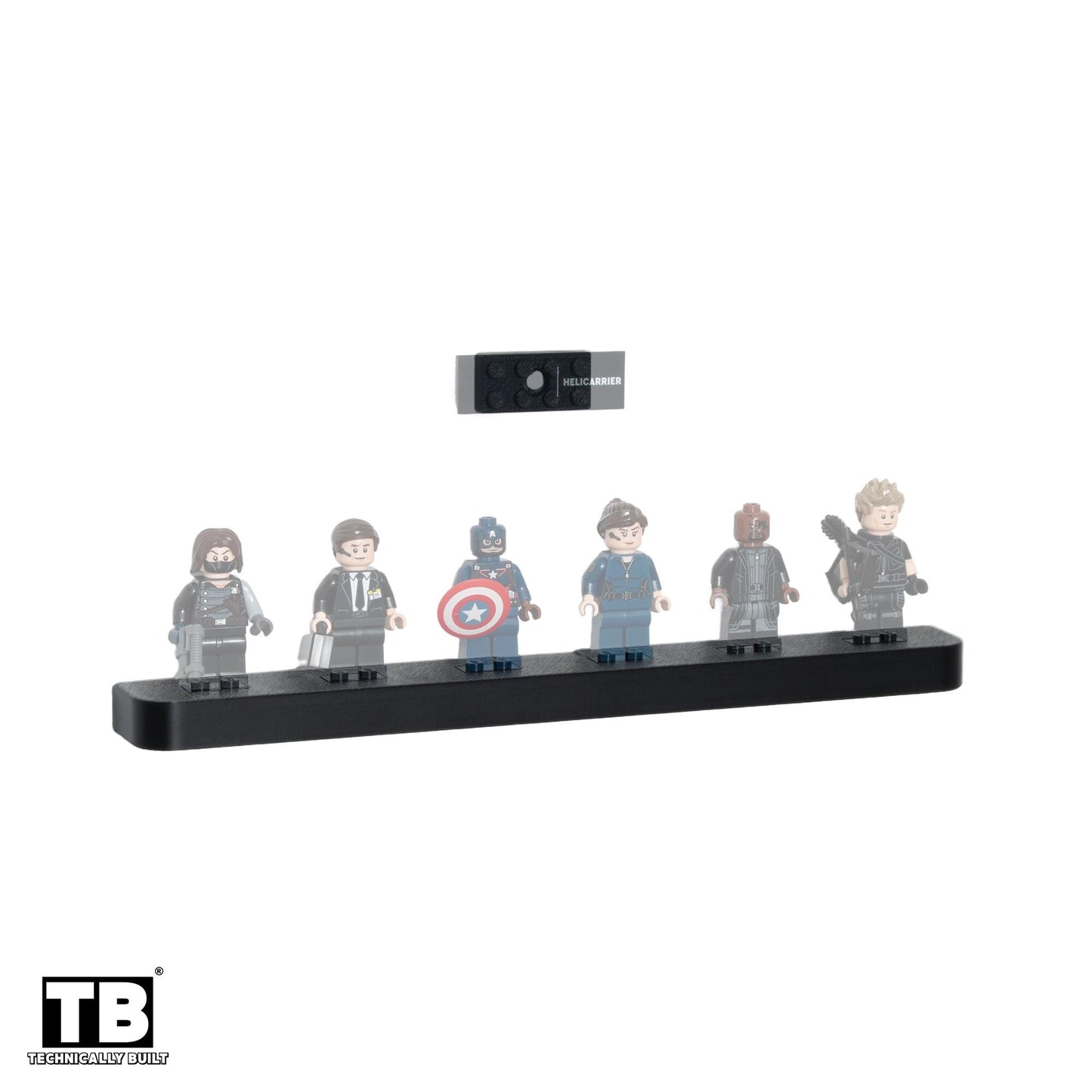 Horizontal Wall Mount Compatible with LEGO Shield Helicarrier-76354