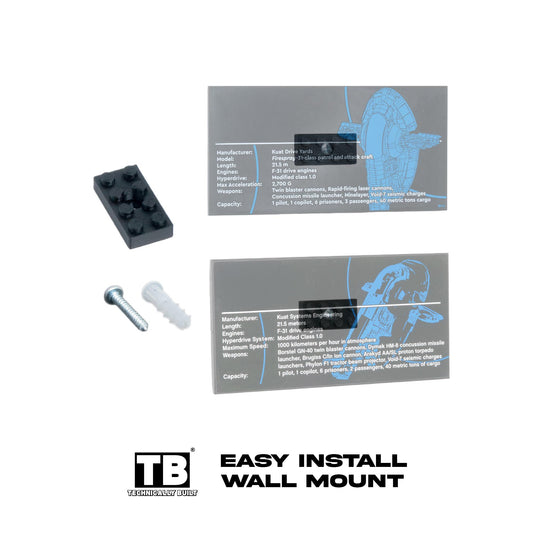 Technically Built Baseplate Wall Mount Compatible with LEGO Name Placards
