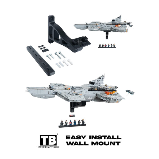 Horizontal Wall Mount Compatible with LEGO Shield Helicarrier-76354