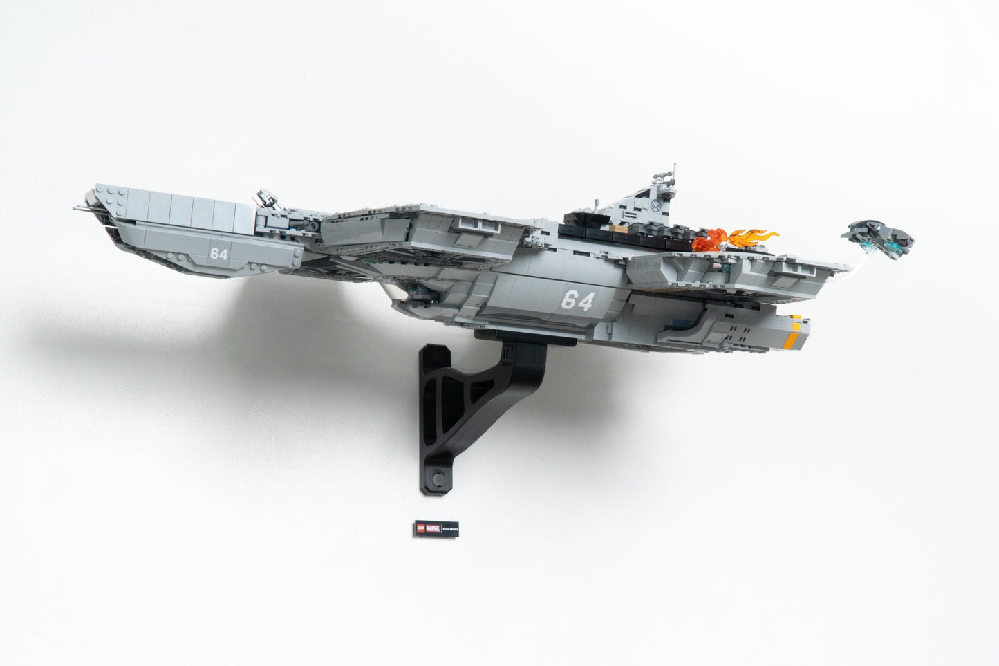 Horizontal Wall Mount Compatible with LEGO Shield Helicarrier-76354