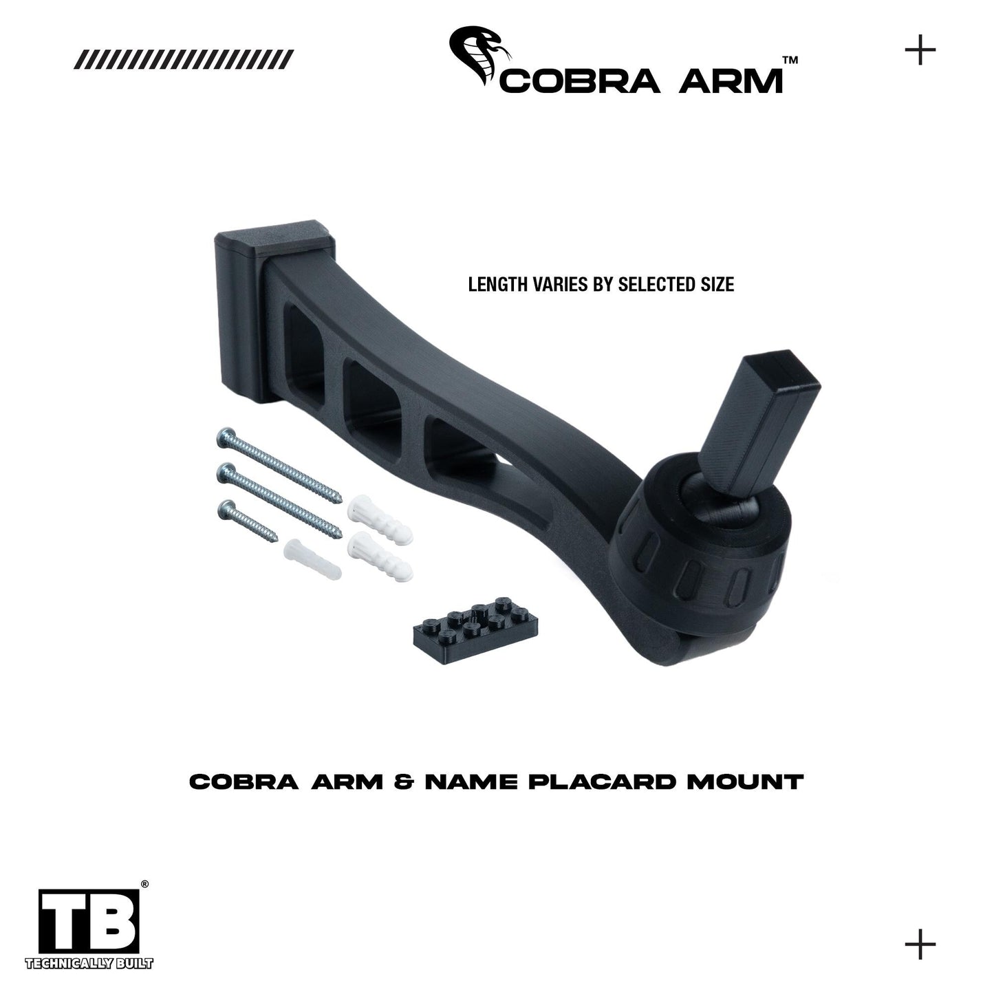 Cobra Arm Wall Mount Compatible With LEGO Icons Concorde 10318