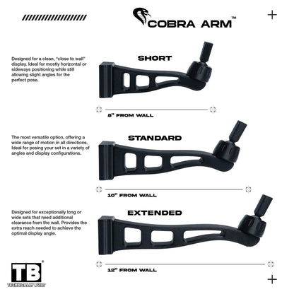 Cobra Arm Wall Mount Compatible With UCS Lego Star Wars Snowspeeder-75144
