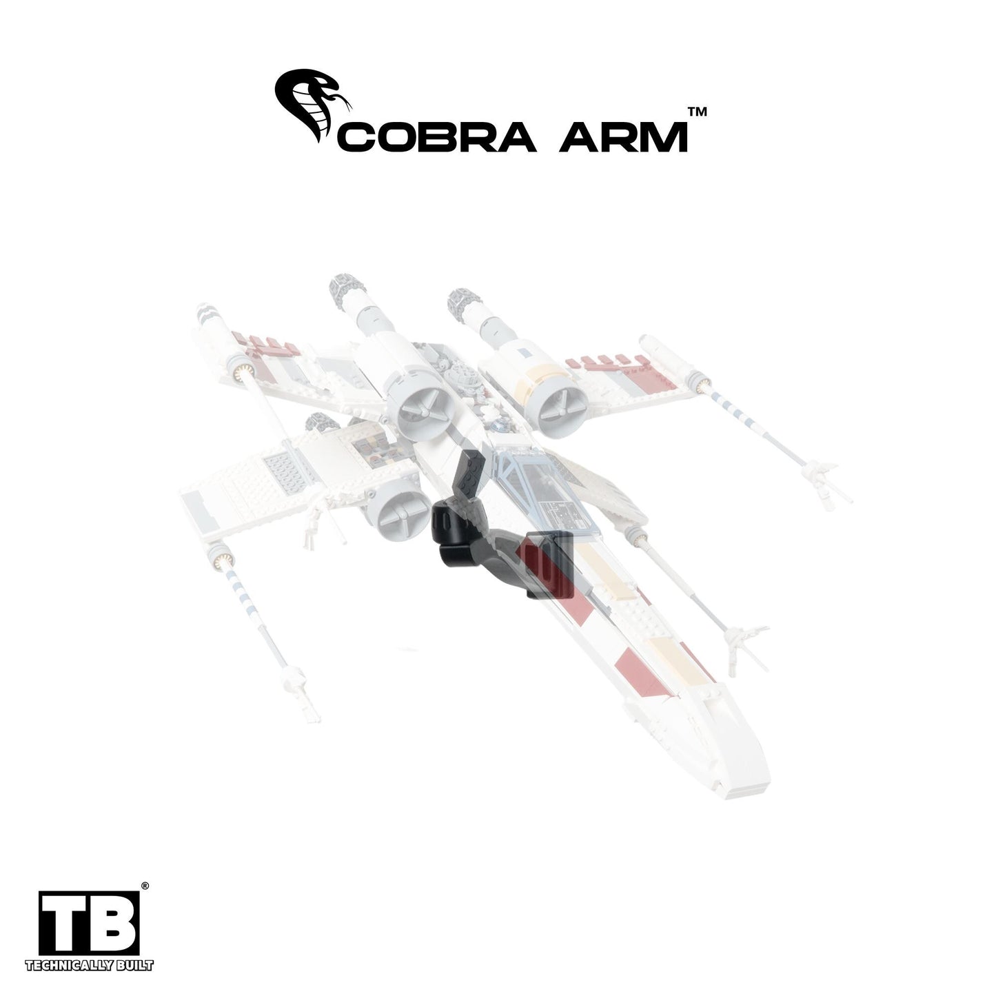 Cobra Arm Wall Mount Compatible With LEGO Star Wars X-Wing Starfighter 75355
