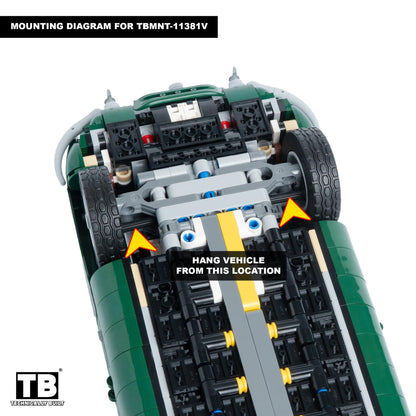 Vertical Wall Mount for Lego Icons Jaguar E-Type-11381