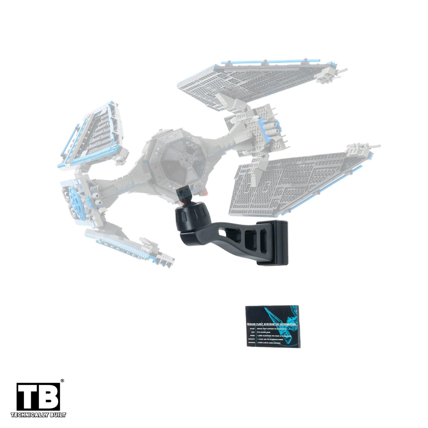 Cobra Arm Wall Mount Compatible With Lego UCS Star Wars TIE Interceptor-7181