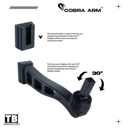 Cobra Arm Wall Mount Compatible With LEGO Star Wars X-Wing Starfighter 75355