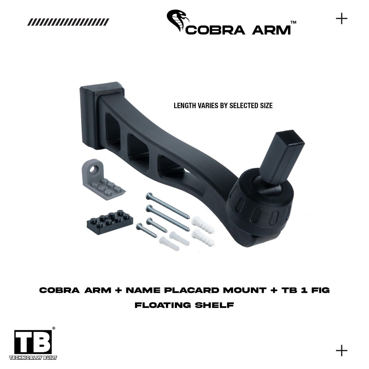 Cobra Arm Wall Mount Compatible With Lego Icons Douglas DC-3 PAN AM Airliner 11378
