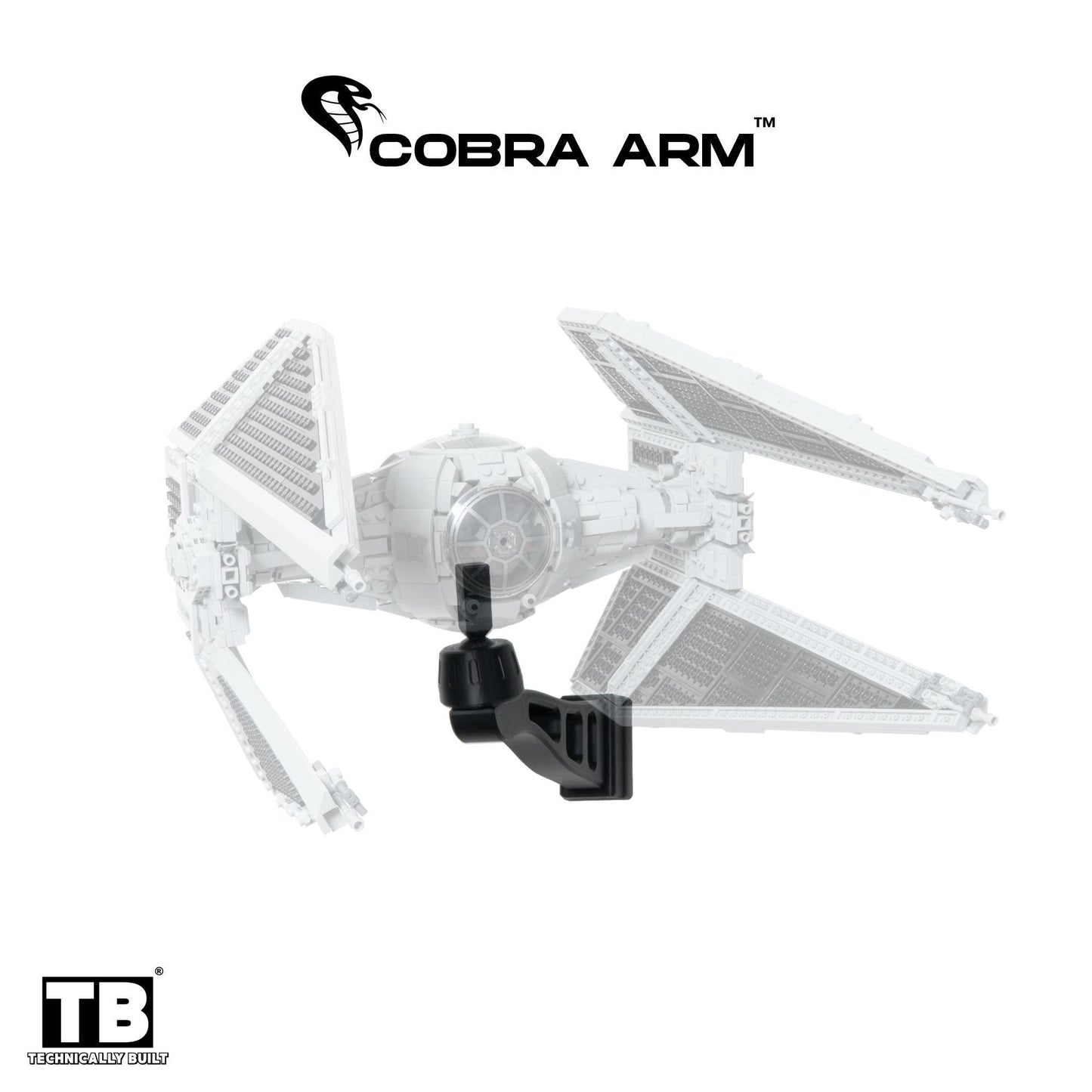 Cobra Arm Wall Mount Compatible With LEGO Star Wars TIE Interceptor 75382