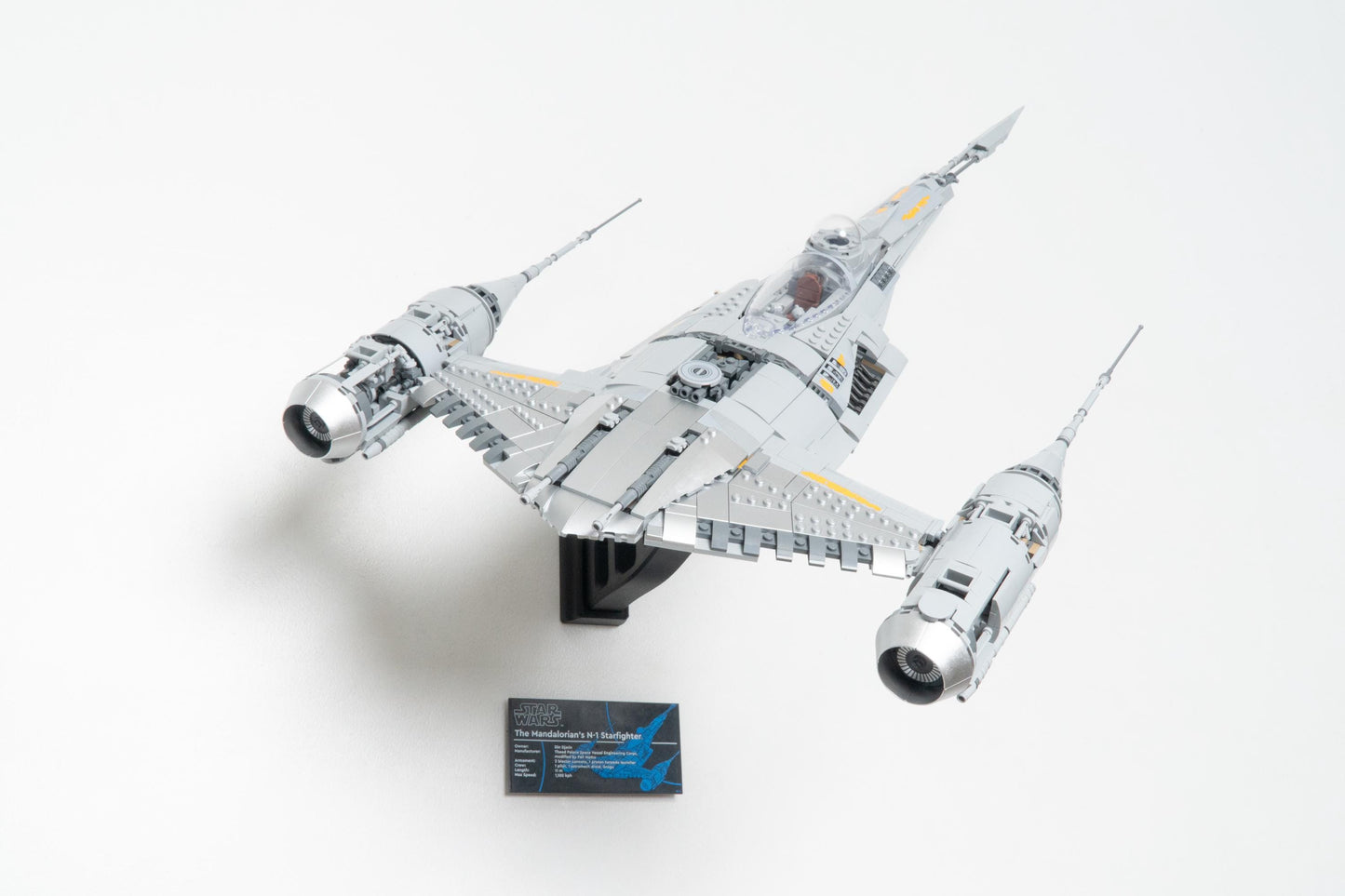 Cobra Arm Wall Mount Compatible With LEGO Star Wars The Mandalorian's N-1 Starfighter 75442