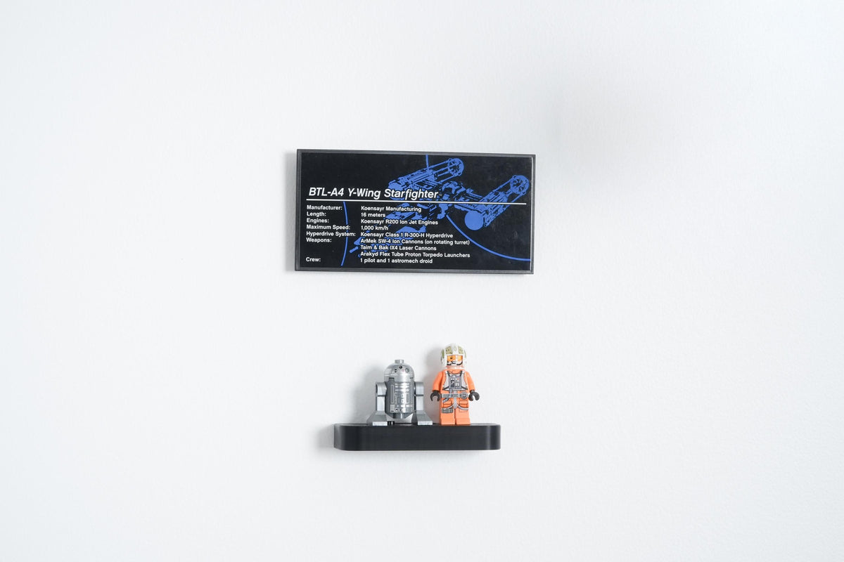 Cobra Arm Wall Mount Compatible With LEGO Star Wars Y-Wing Starfighter 75181