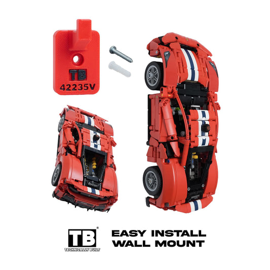 Vertical Wall Mount for LEGO Technic Ferrari 488 Pista Car-42235