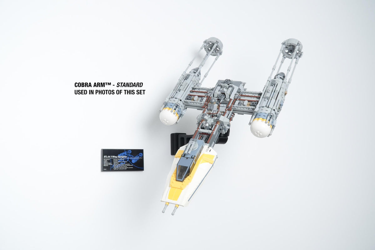Cobra Arm Wall Mount Compatible With LEGO Star Wars Y-Wing Starfighter 75181