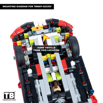 Vertical Wall Mount for LEGO Technic Ferrari 488 Pista Car-42235