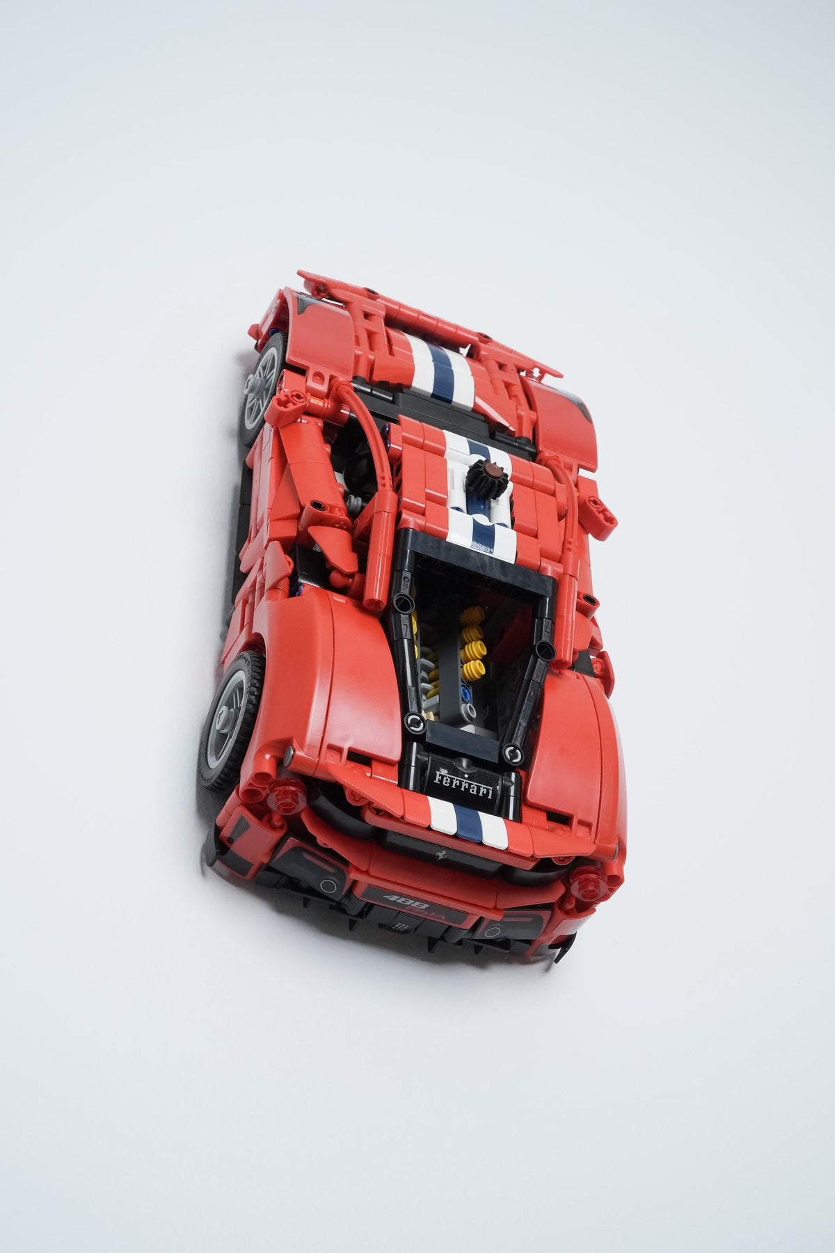 Vertical Wall Mount for LEGO Technic Ferrari 488 Pista Car-42235